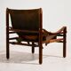 Hungarian calf leather lounge chair