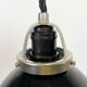 Industrial black enamel pendant lamp, 1950s