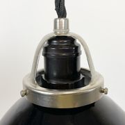 Industrial black enamel pendant lamp, 1950s