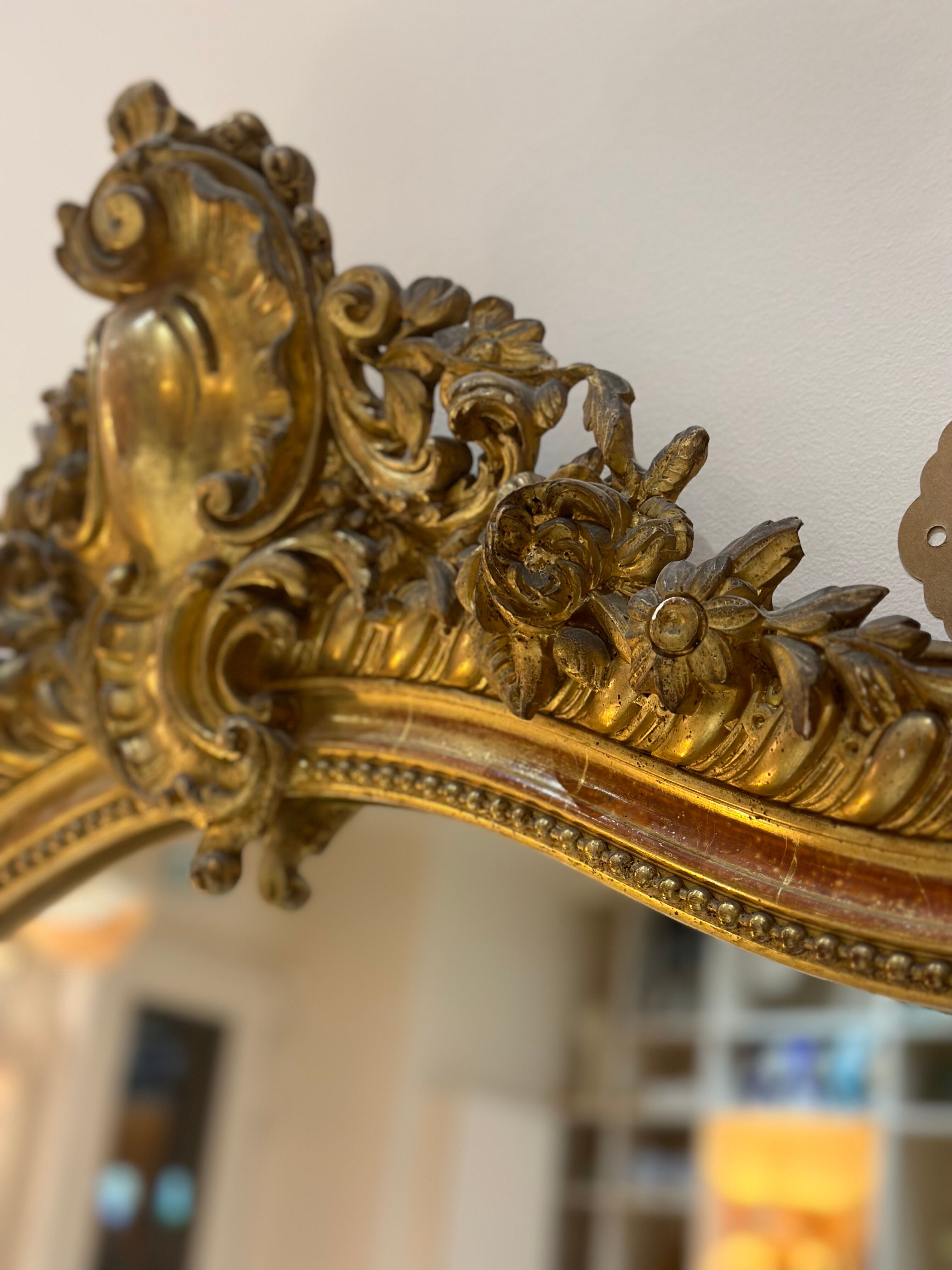 Large old mirror louis Philippe