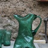 Vintage blown glass orangeade set