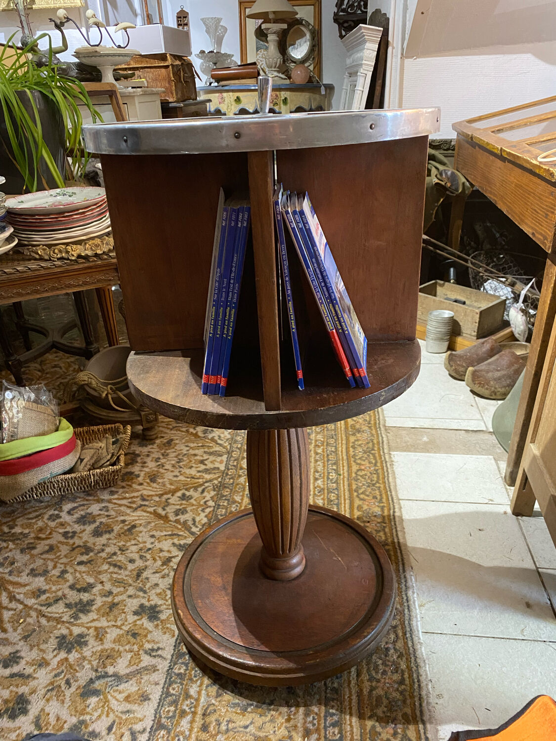 Vintage rotating 1950s bookcase