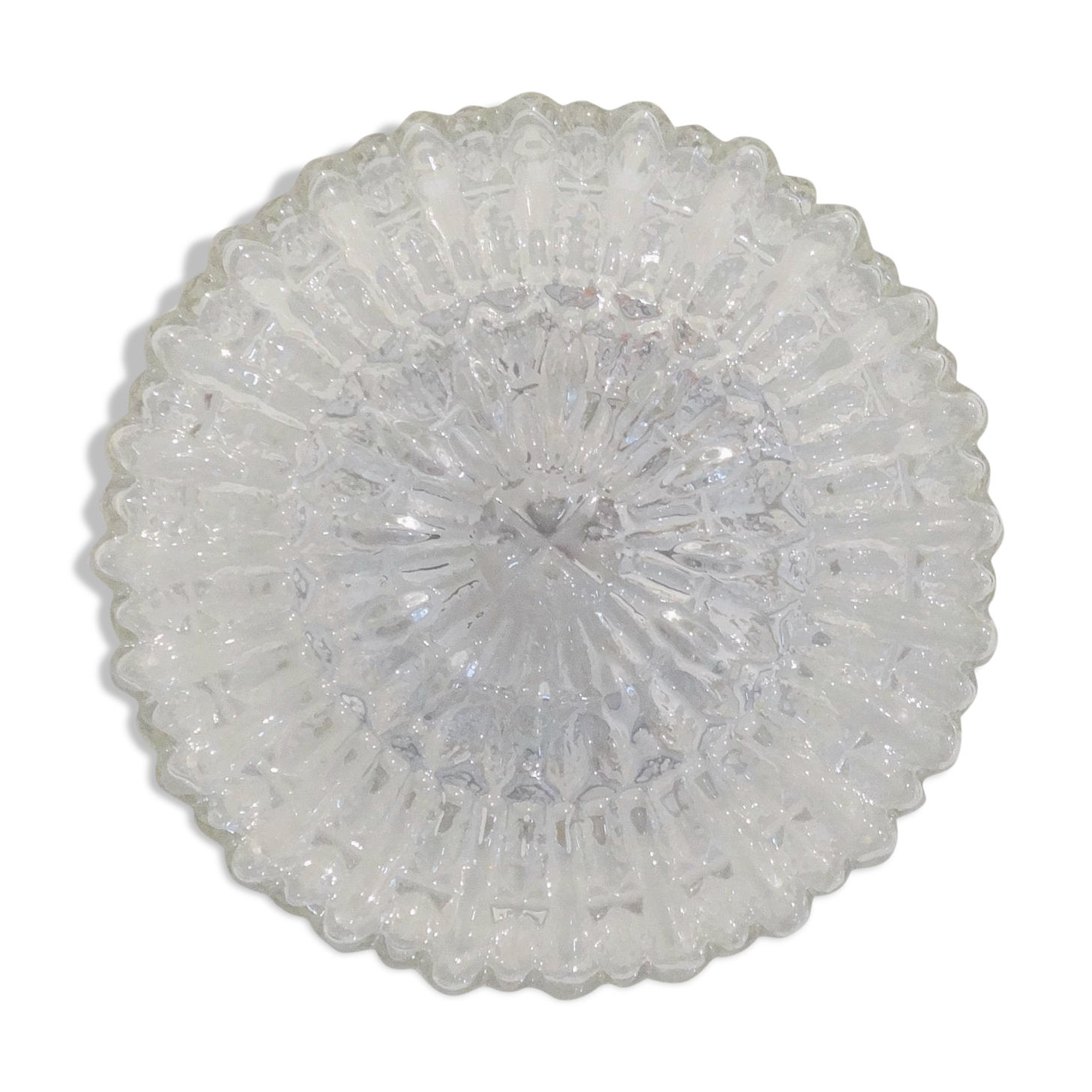 Round cleated vintage glass ceiling