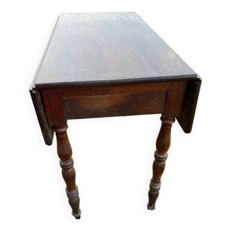 Table d’appoint ancienne en bois rabattable