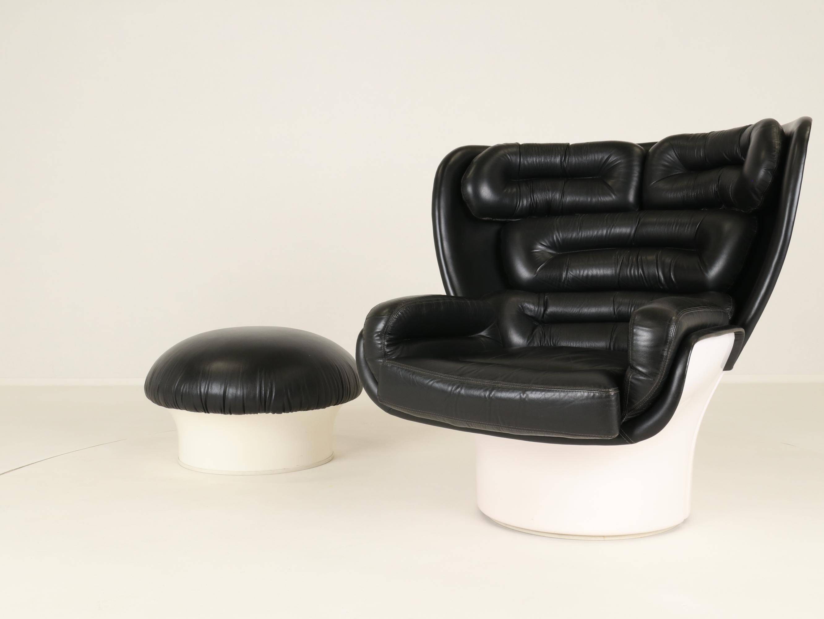 Elda Chair and Ottoman by Joe Colombo for Comfort, Italy, 1970s