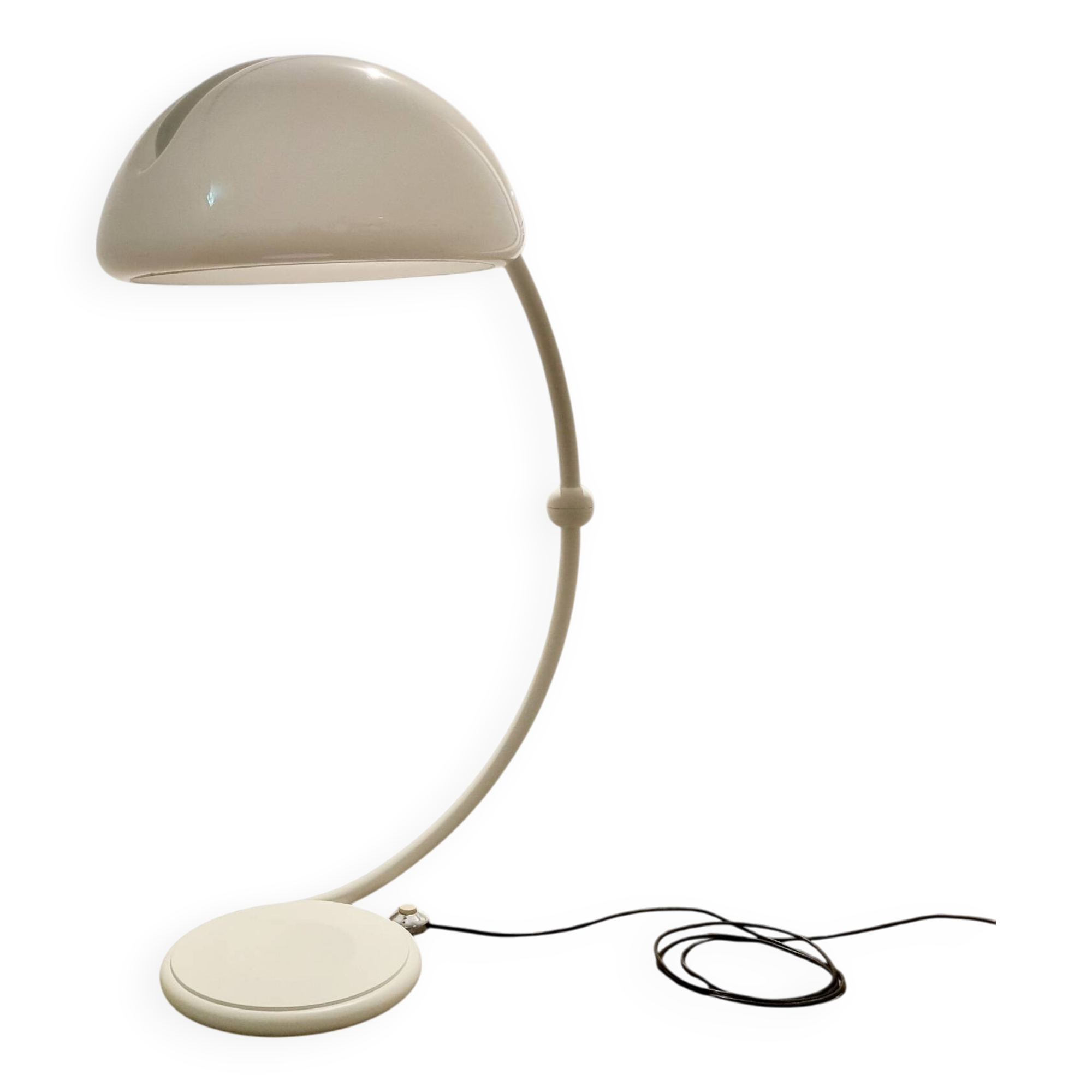 White Serpente Floor Lamp by Elio Martinelli for Martinelli Luce
