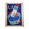 Affiche publicitaire vintage, "Lessive Ajax", années 50-60 peinte à la main