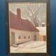 Original Swedish Oil on Canvas “House” by Unknown Artist Vintage & Framed