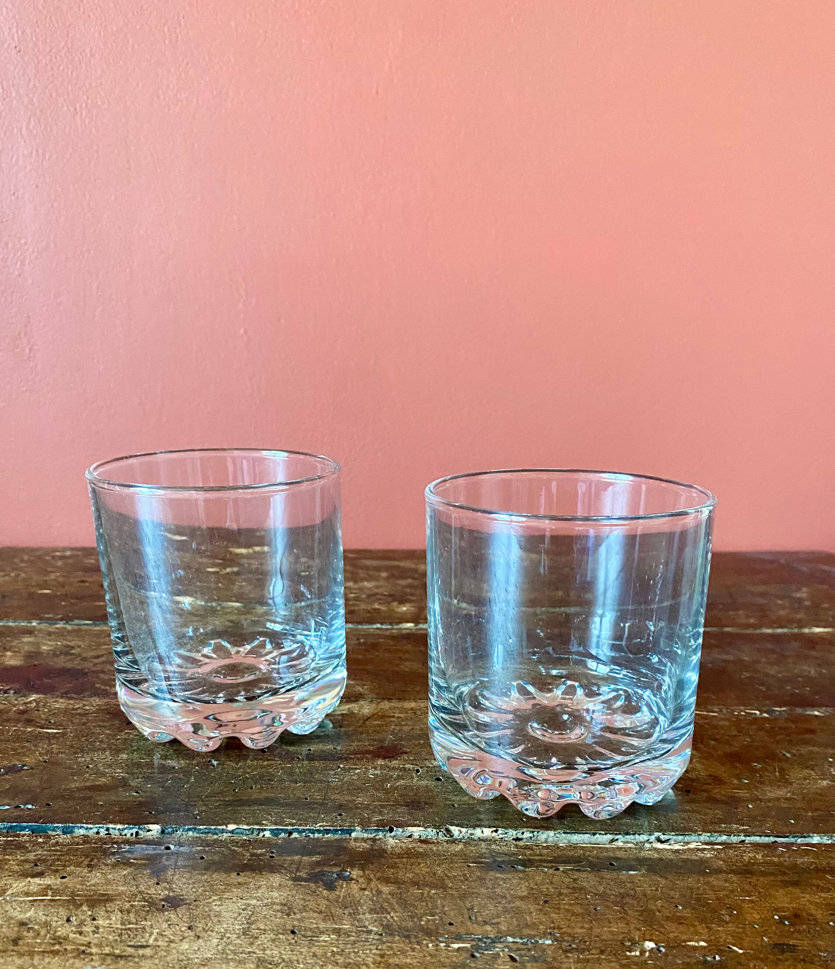 Marguerite vintage whisky glasses duo