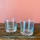 Marguerite vintage whisky glasses duo