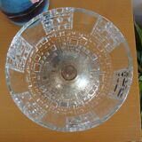 Art Deco crystal and metal fruit bowl