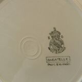 Set of 6 Luneville earthenware dessert plates. Bagatelle model.