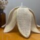 Vintage rattan lotus flower pendant lamp