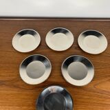 Set de 6 assiettes à dessert en inox facix, italie