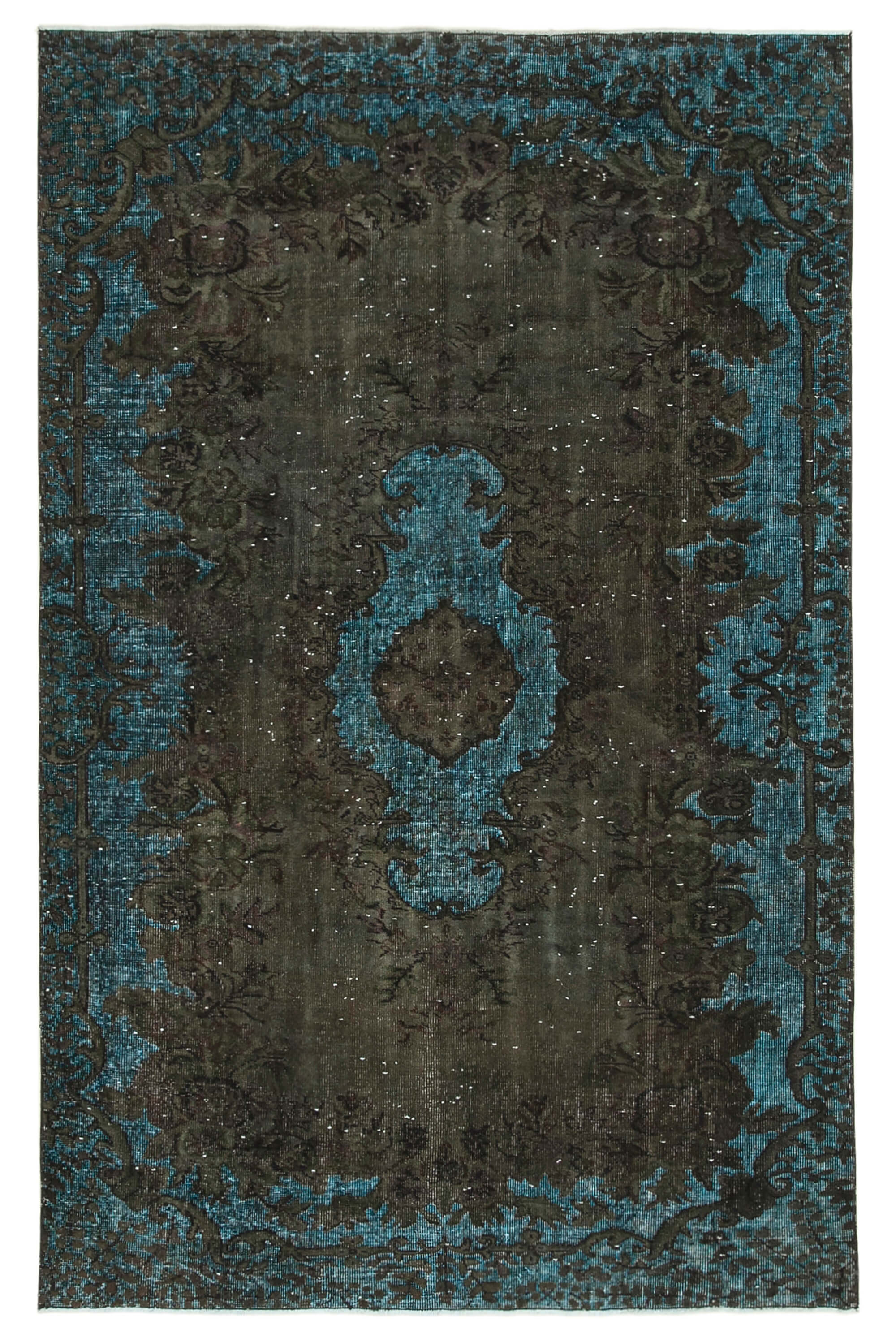 Hand-Knotted Distressed Oriental 1980s 172 cm x 271 cm Brown Carpet