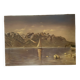 Tableau Peinture Huile Toile Paysage Montagne Lac Suisse Signé Veillon