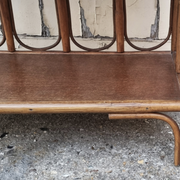 Bookcase bamboo and rattan shelves, Maugrion for Roche Bobois, 80s