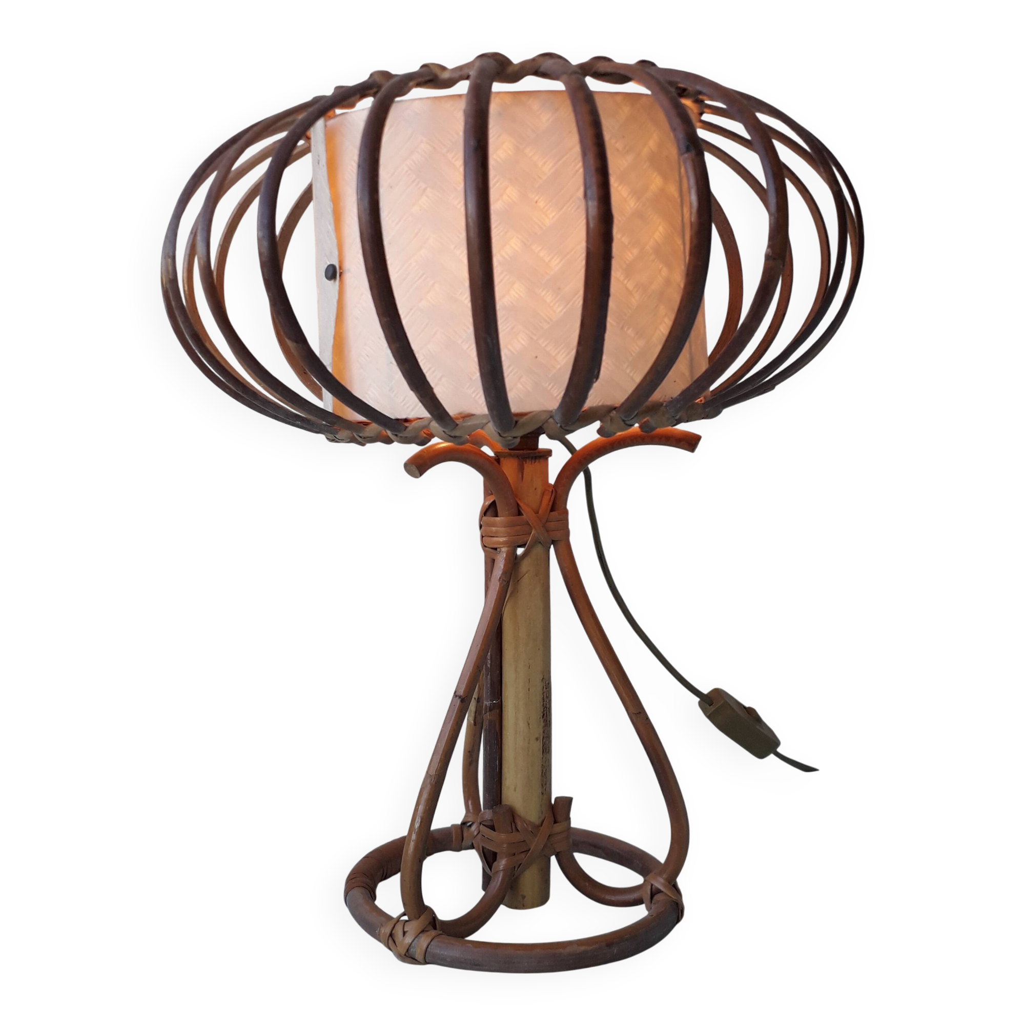 Lampe en rotin