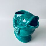 Vintage pitcher green fish shape