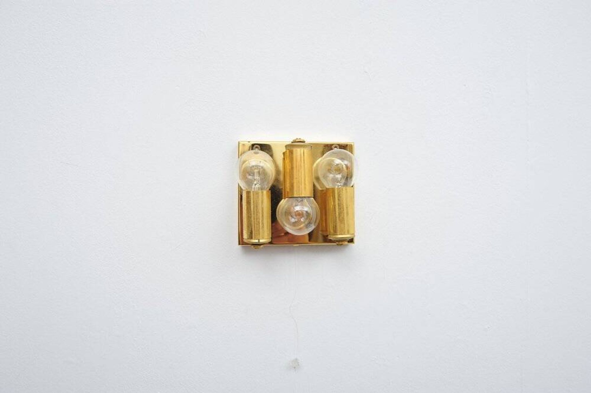 Set of 2x gilded wall lamps by Palwa, 1960s