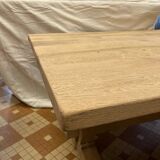 Table de monastère en chêne brut
