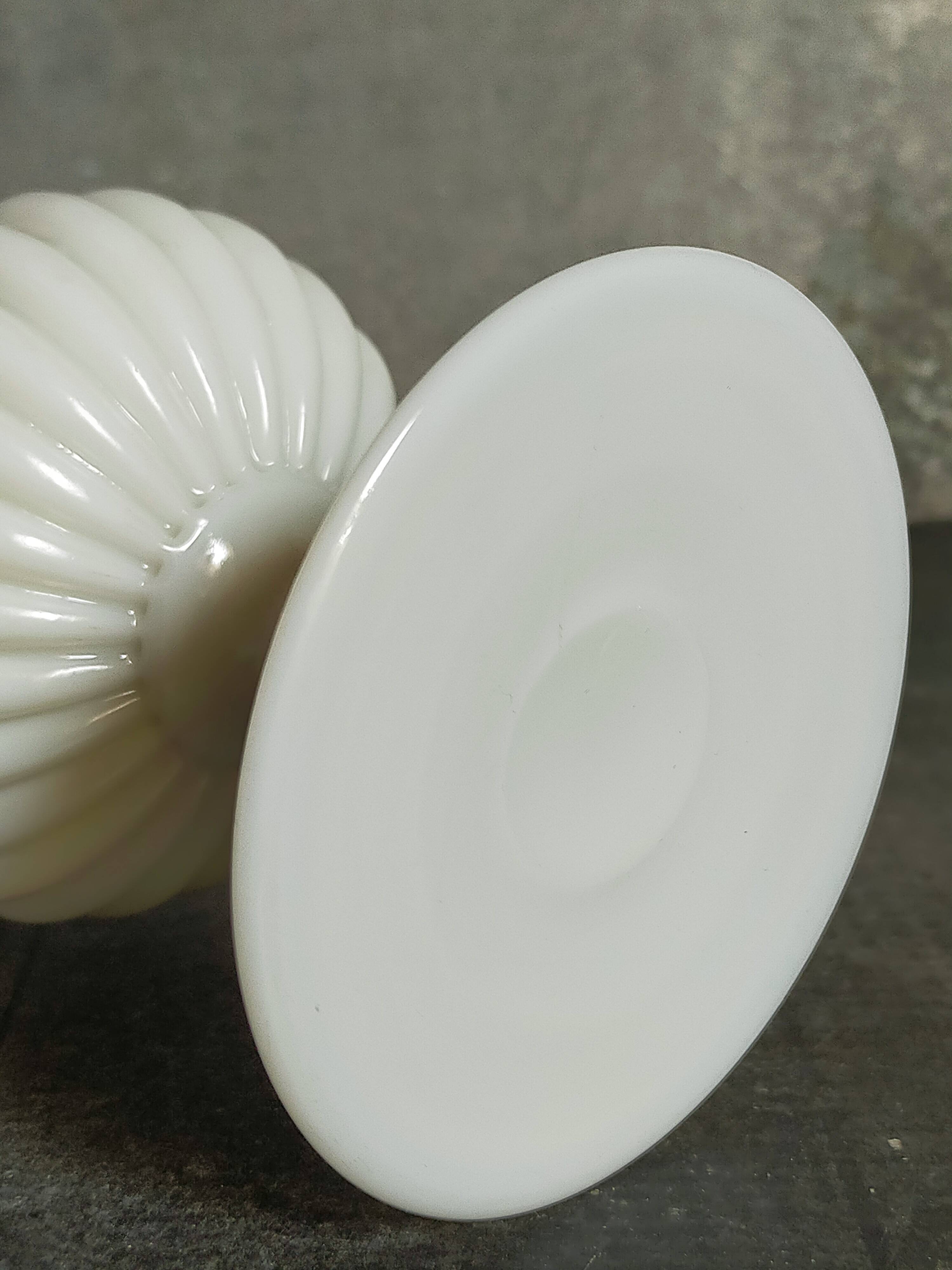 Antique milk glass baluster vase early 20th century