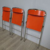 Set of 3 folding chairs "souvignet year 60