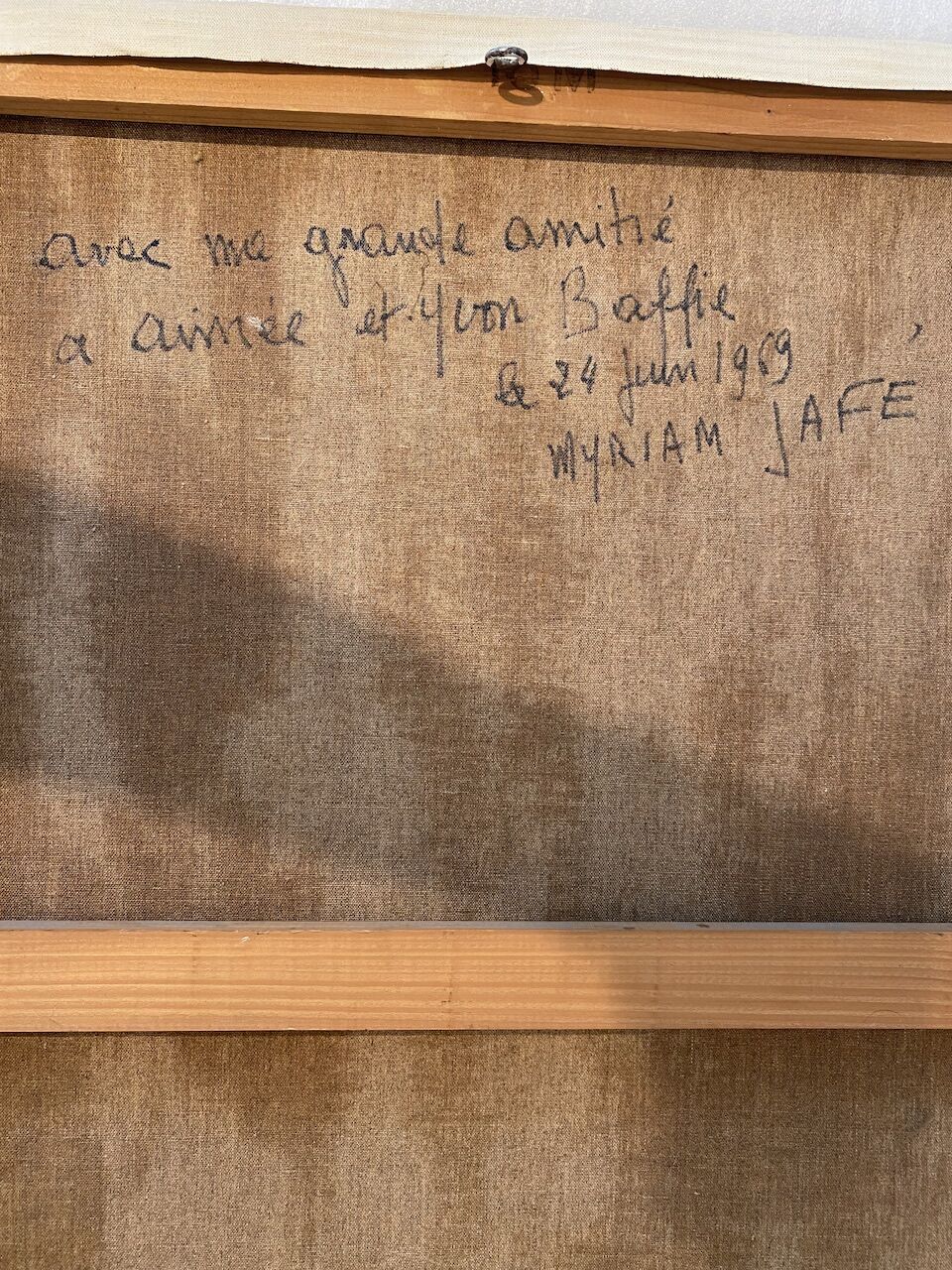 Still life with spring flowers, signed Jafé and dated on the back 1969