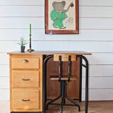 Box desk coffered 60s spirit "loft".