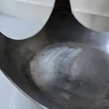 space age side table / stool in brushed aluminum, 1970 design