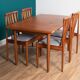 Retro Teak 1960s Meredew Dining Table & 4 Chairs Mid Century