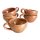 Set of 5 handcrafted ceramic mugs – terracotta