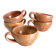 Set of 5 handcrafted ceramic mugs – terracotta