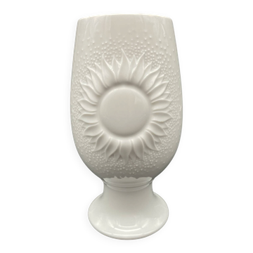 Alboth & Kaiser vase with sunflower relief, 1960s