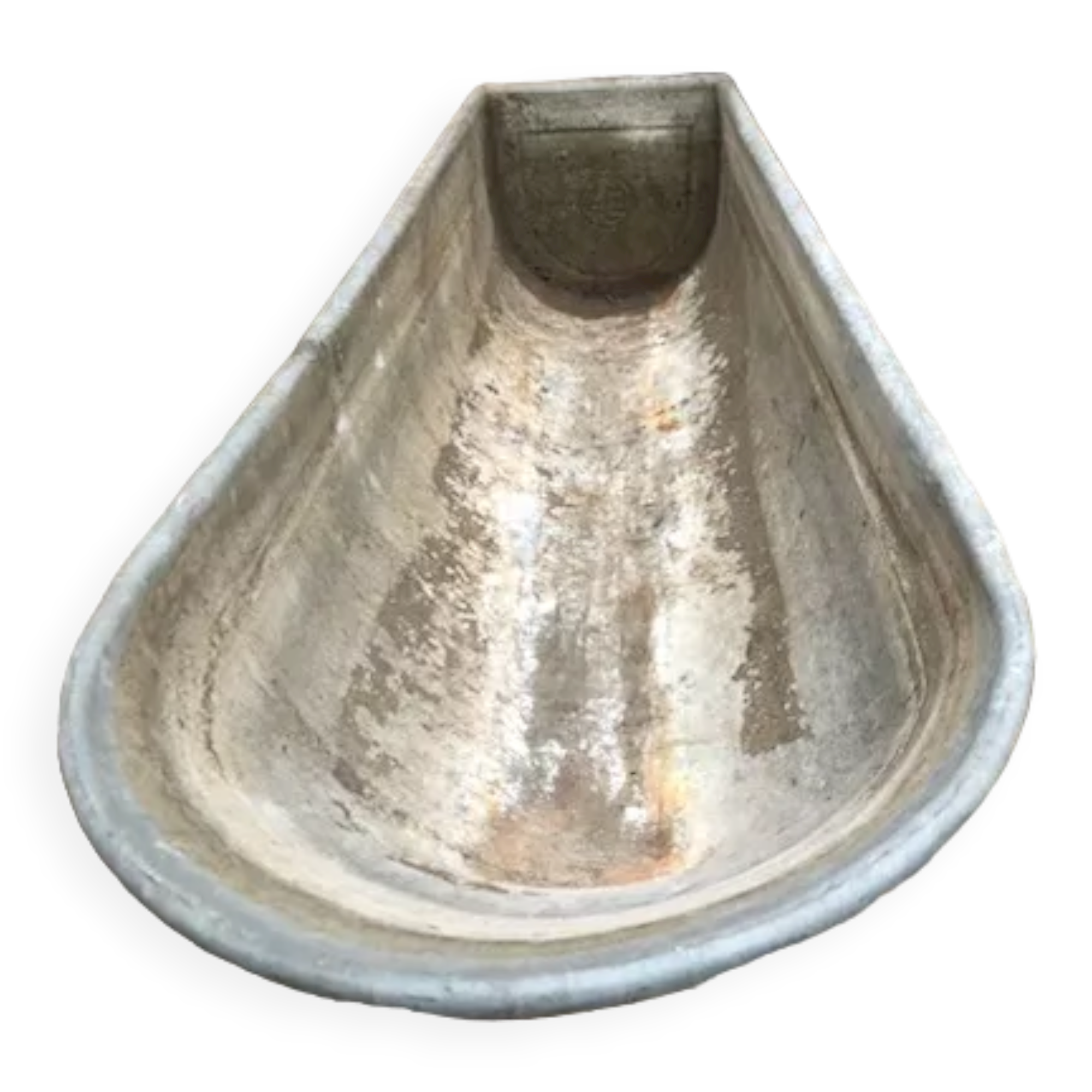 Old zinc bathtub