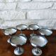 Lot de 6 coupes à glace en inox