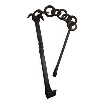 Wrought iron fireplace rack 1812