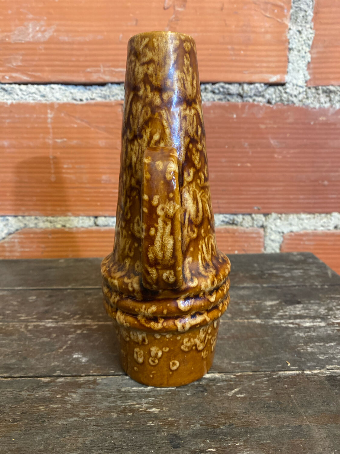 Brown ceramic vase West Germany, 1960s