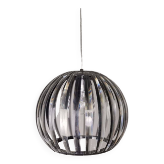 Lampe suspendue modulaire en acrylique gris moderne du milieu du siècle