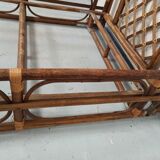 Rattan bamboo bed for one person