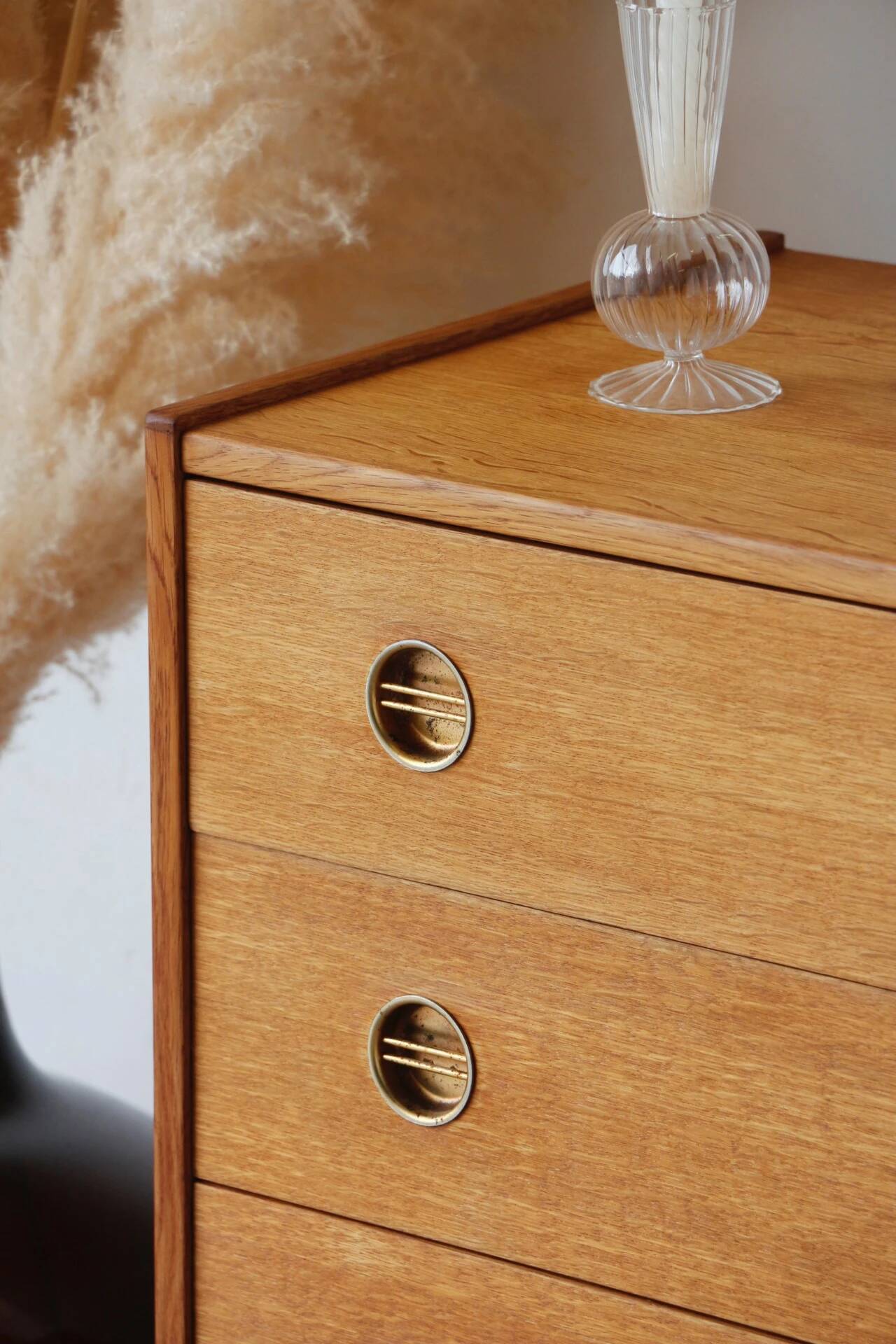 Scandinavian oak chest of drawers | vintage Danish furniture
