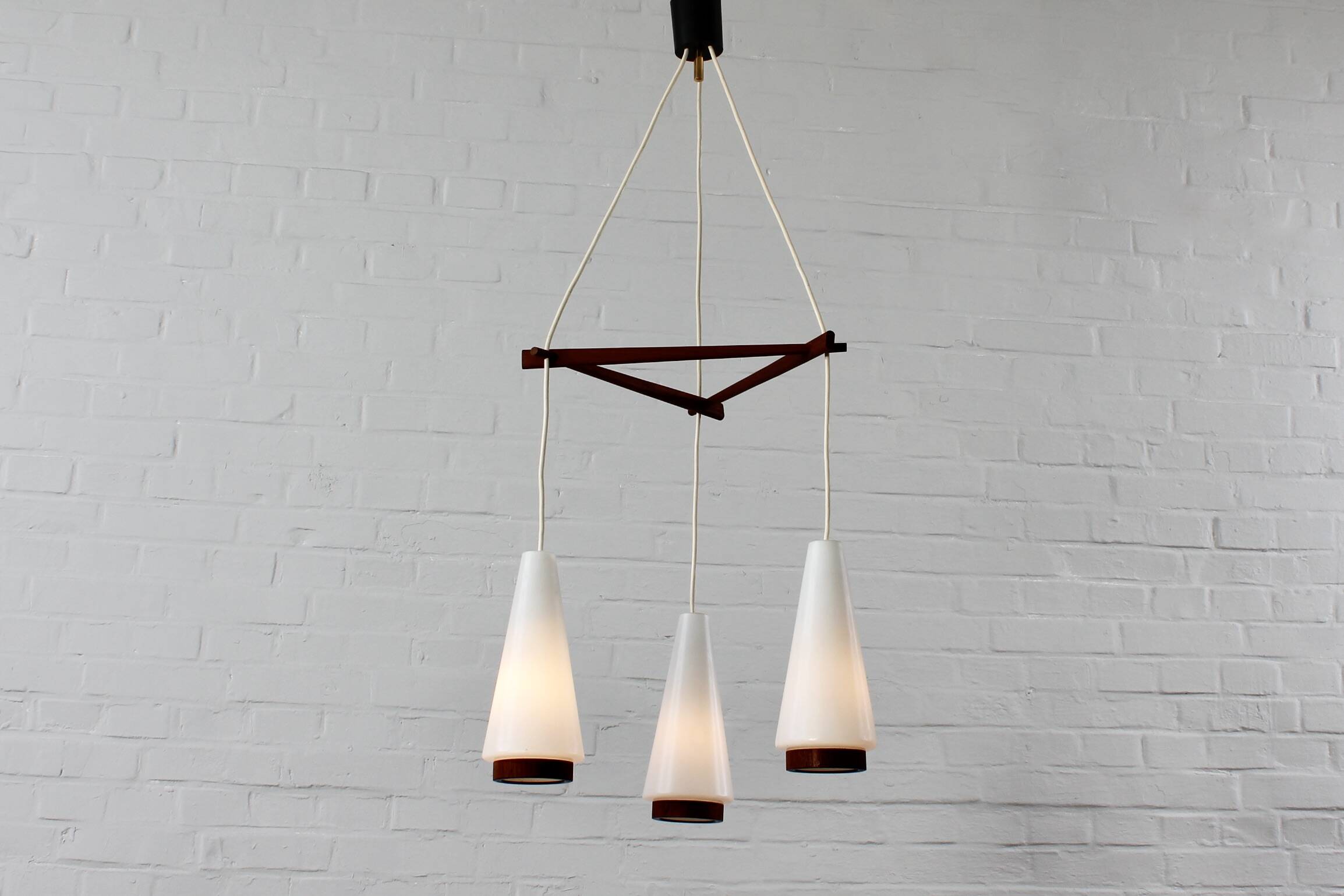 Danish teak ceiling lamp Danish design mid-century 60s