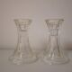 Set of 2 glass candle holders