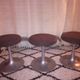 Set de 3 tabourets design pieds tulipe
