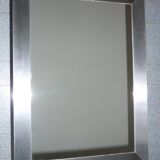 Modern rectangular mirror brushed steel frame