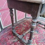 Side table or wooden desk classic style turned legs