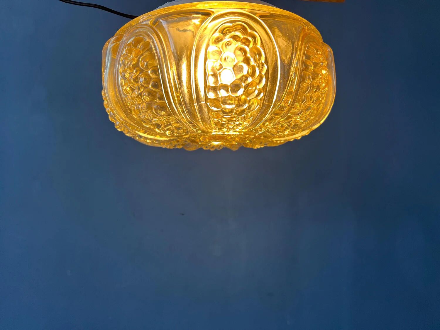 30s flush mount glass ceiling lamp