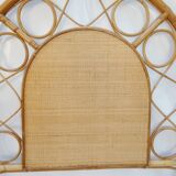 Headboard in rattan circa 1960 1970
