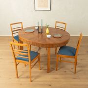 Table à manger extensible élégante par Ruscheweyh, années 1930, noyer