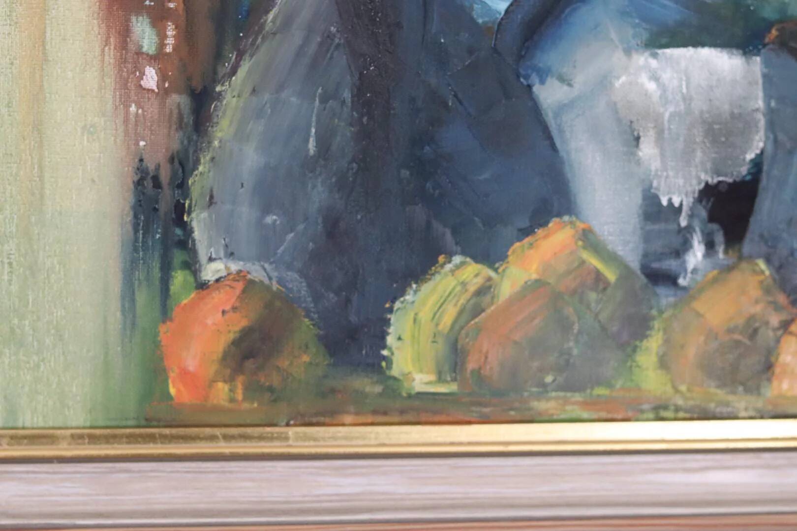 Huile sur toile suédoise originale – « Nature morte vibrante »